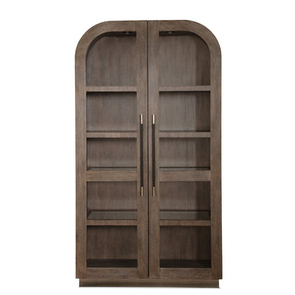 Modern Mood Wood-Framed Display Cabinet in Brown by Hooker Furniture