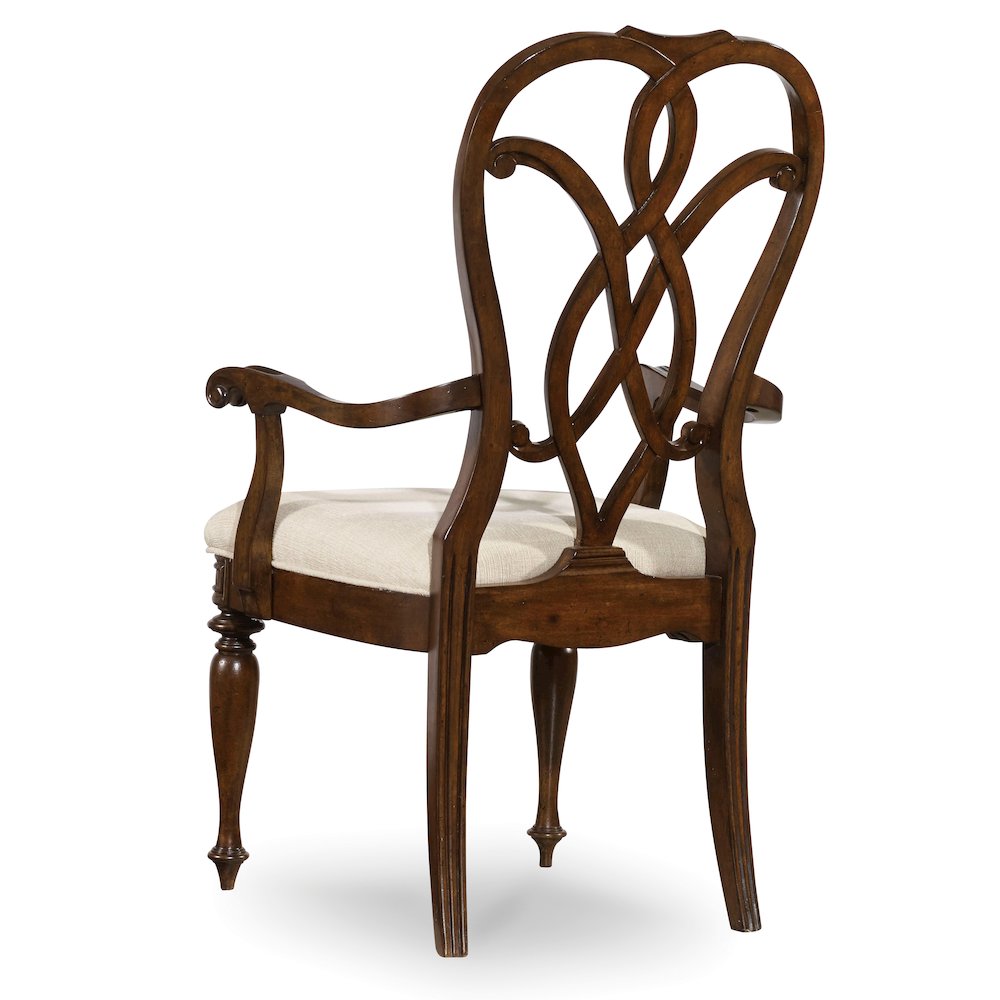 Hooker Furniture Leesburg Splatback Dining Arm Chair in Mahogany