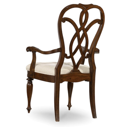 Hooker Furniture Leesburg Splatback Dining Arm Chair in Mahogany