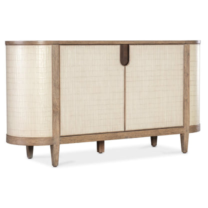 Melange Arbor Wood Credenza in Natural with Canvas Crackle by Hooker Furniture