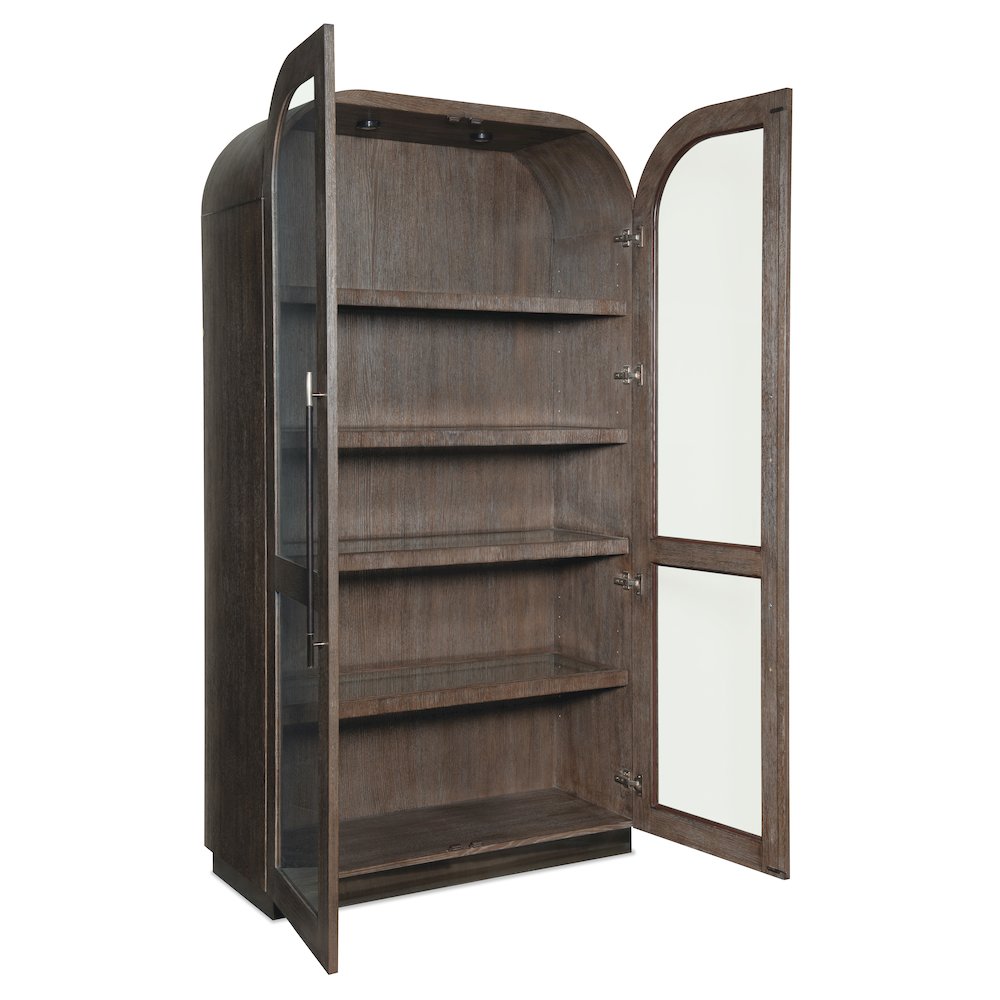 Modern Mood Wood-Framed Display Cabinet in Brown by Hooker Furniture