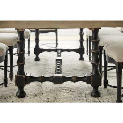 Hooker Furniture Dining Room Ciao Bella 84in Trestle Table -Flaky White/Black