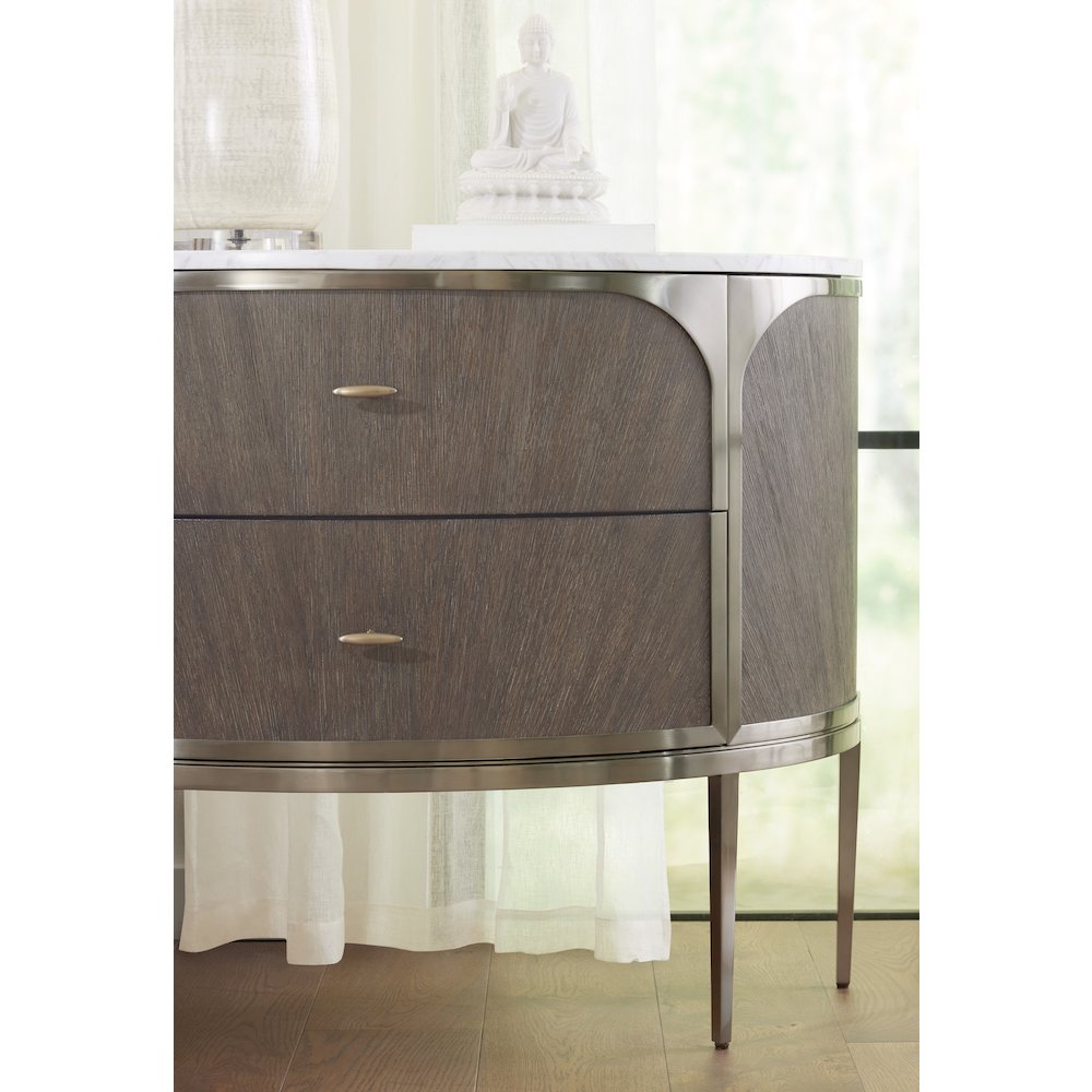 Modern Mood Two Drawer Wood Nightstand in Brown by Hooker Furniture