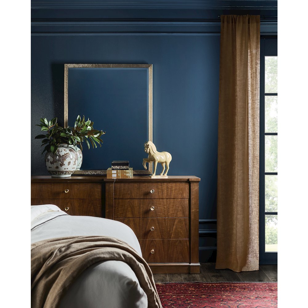 Archives Eight-Drawer Dresser in Dark Natural Wood Finish by Hooker