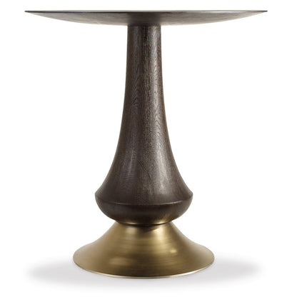 Hooker Furniture Curata Bar Table in Midnight Brown and Brass