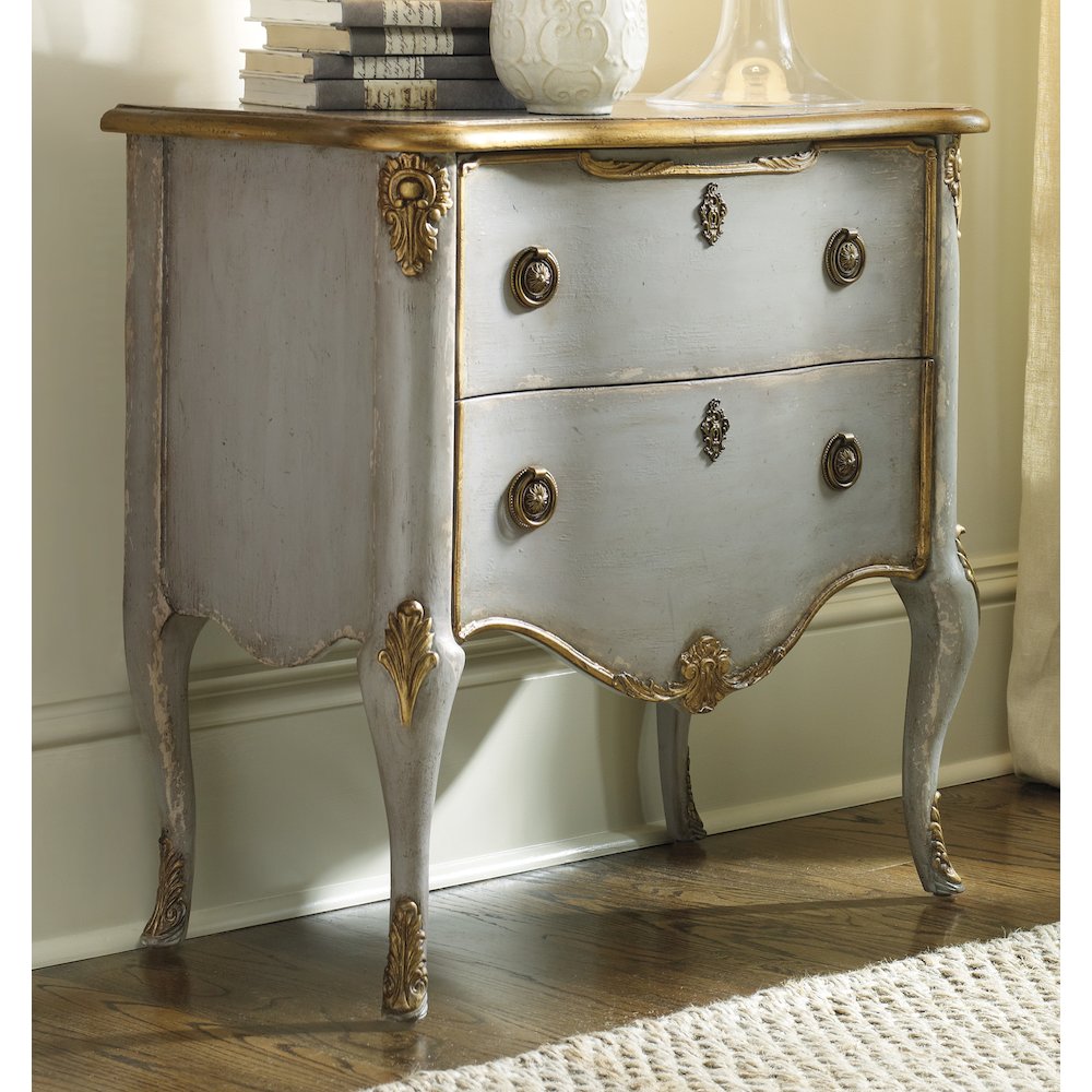 Seven Seas French Two Drawer Wood Accent Chest in Gray by Hooker Furniture