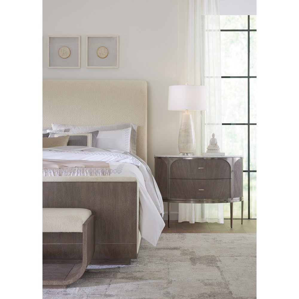 Modern Mood Two Drawer Wood Nightstand in Brown by Hooker Furniture
