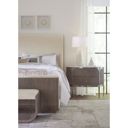 Modern Mood Two Drawer Wood Nightstand in Brown by Hooker Furniture