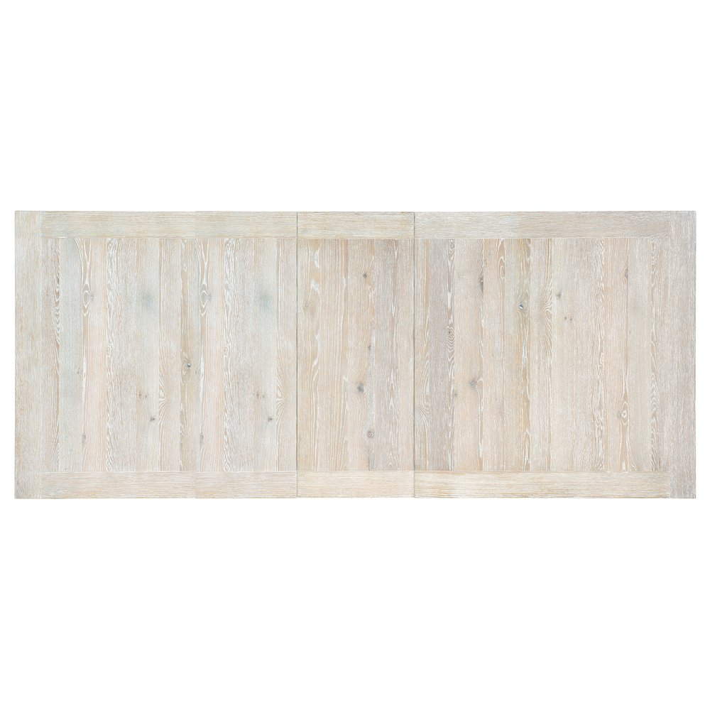Serenity Topsail Rectangle Dining Table with 2-18in Leaves in White Wood