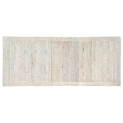 Serenity Topsail Rectangle Dining Table with 2-18in Leaves in White Wood