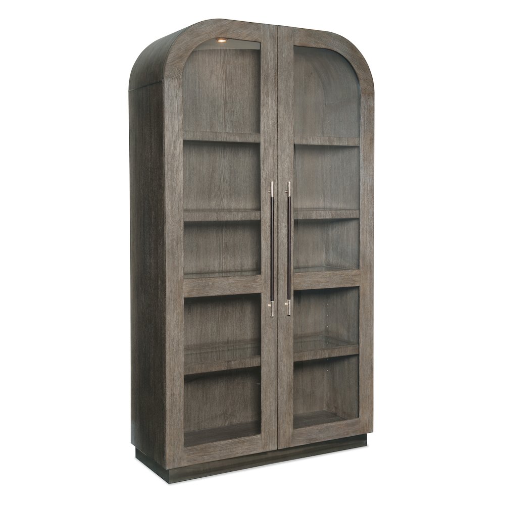 Modern Mood Wood-Framed Display Cabinet in Brown by Hooker Furniture