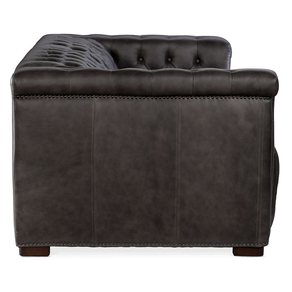 Savion 2 over 2 Sofa with Power Recline & Power Headrest in Gray Leather