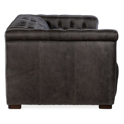 Savion 2 over 2 Sofa with Power Recline & Power Headrest in Gray Leather