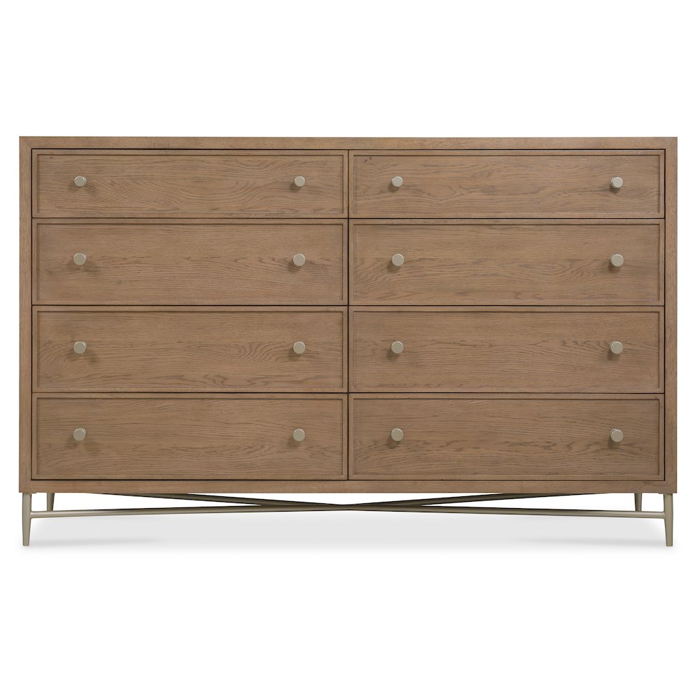 Sonnet Eight-Drawer Dresser in Medium Brown Wood by Hooker Furnishings