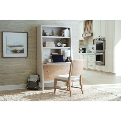 Hera Secretary Desk Hub with Storage in Cream Colored Wood by Hooker Furnishings