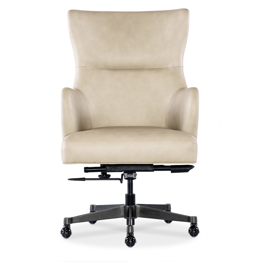 Lazzaro Executive Tilt Leather Swivel Chair in Beige by Hooker Furniture