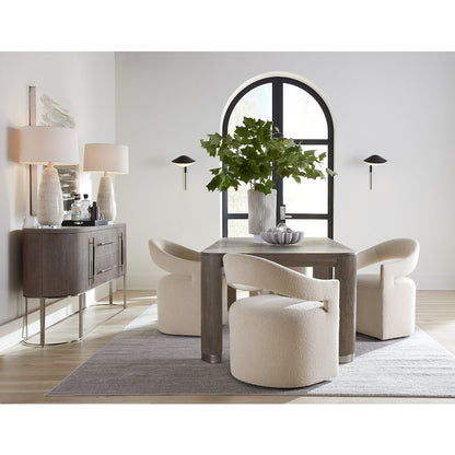 Modern Mood Wood Leg Dining Table w/ 24in leaf in Brown by Hooker Furniture