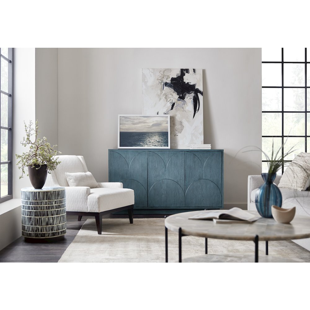 Melange Round Valley Three Door Entertainment Credenza