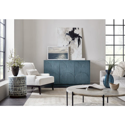 Melange Round Valley Three Door Entertainment Credenza