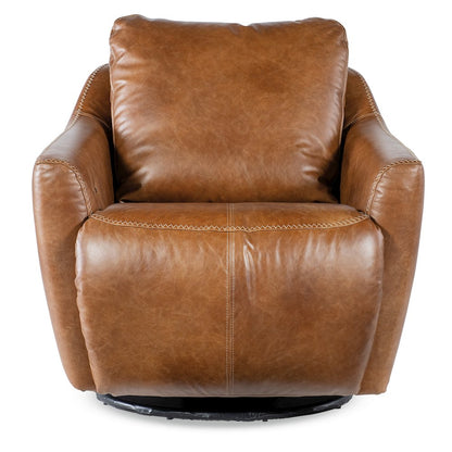 Beau Swivel w/Power Footrest in Brown Leather by Hooker Furnishings