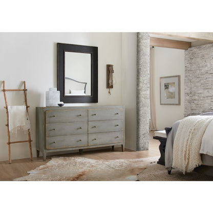 Ciao Bella Six-Drawer Wood Dresser in Speckled Gray by Hooker Furniture