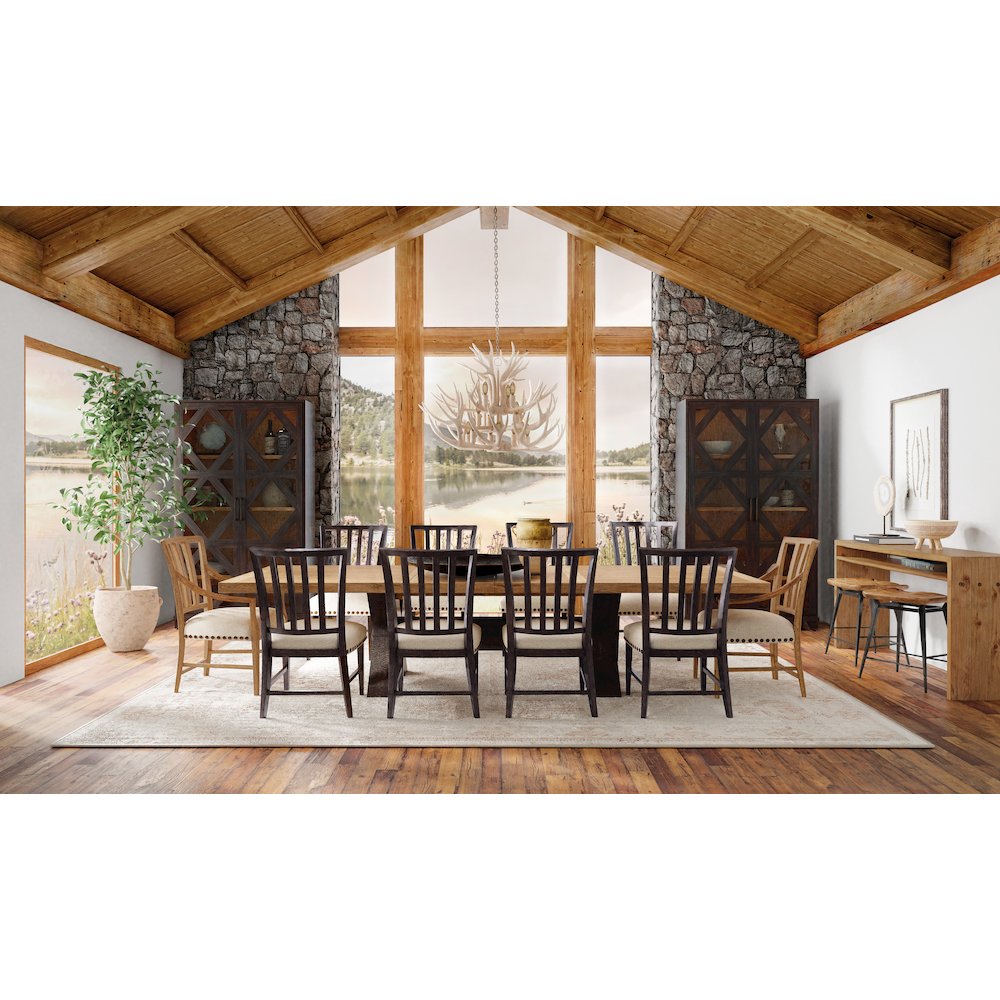 Hooker Furniture Big Sky Wood and Fabric Side Chair in Black