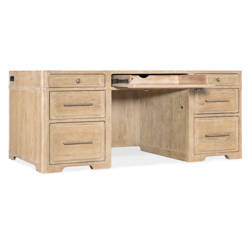 Hooker Furniture Retreat Executive Wood Desk in Beige