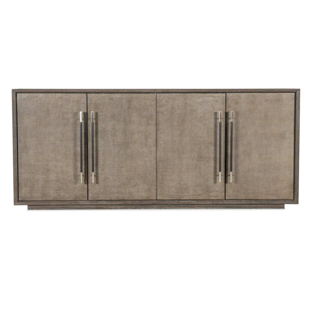 Modern Mood Wood Entertainment Console in Brown by Hooker Furniture