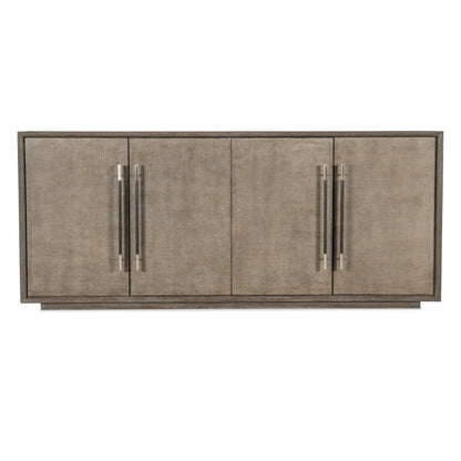 Modern Mood Wood Entertainment Console in Brown by Hooker Furniture