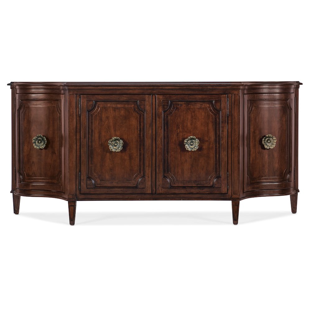 Charleston Four-Door Wood Buffet in Cherry Brown by Hooker Furniture