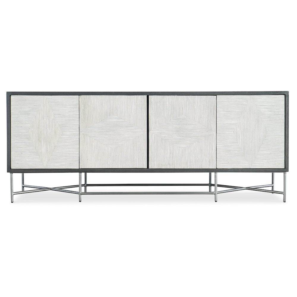 Hooker Furniture Commerce and Market Fine Lines Wood Credenza in White