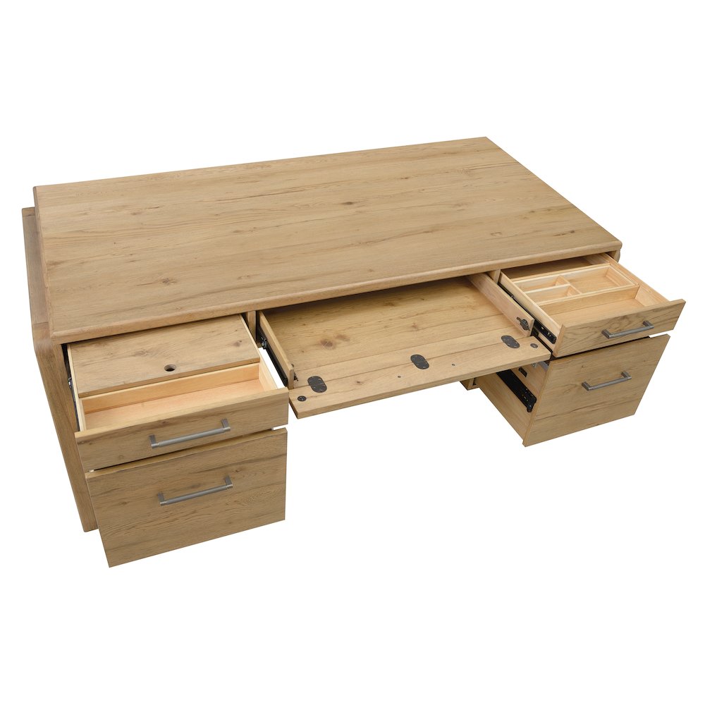 Kalamazoo Executive Desk in Natural Wood Finish by Hooker Furnishings