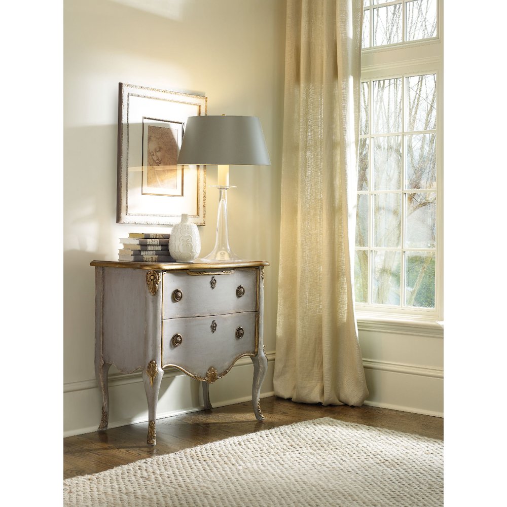 Seven Seas French Two Drawer Wood Accent Chest in Gray by Hooker Furniture