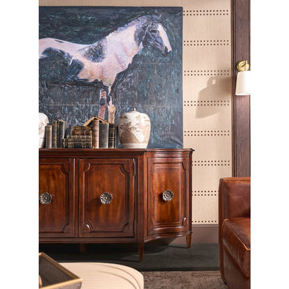 Charleston Four-Door Wood Buffet in Cherry Brown by Hooker Furniture