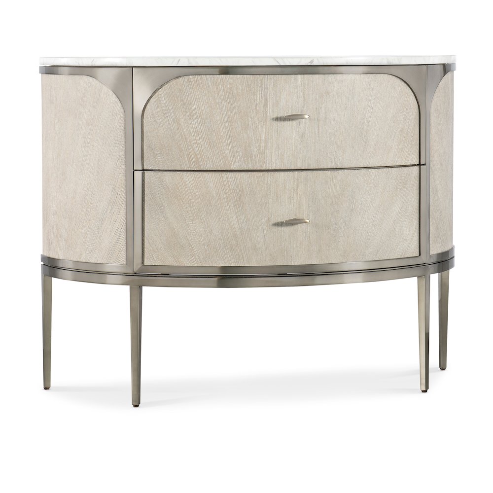 Modern Mood Two Drawer Wood Nightstand in Natural by Hooker Furniture
