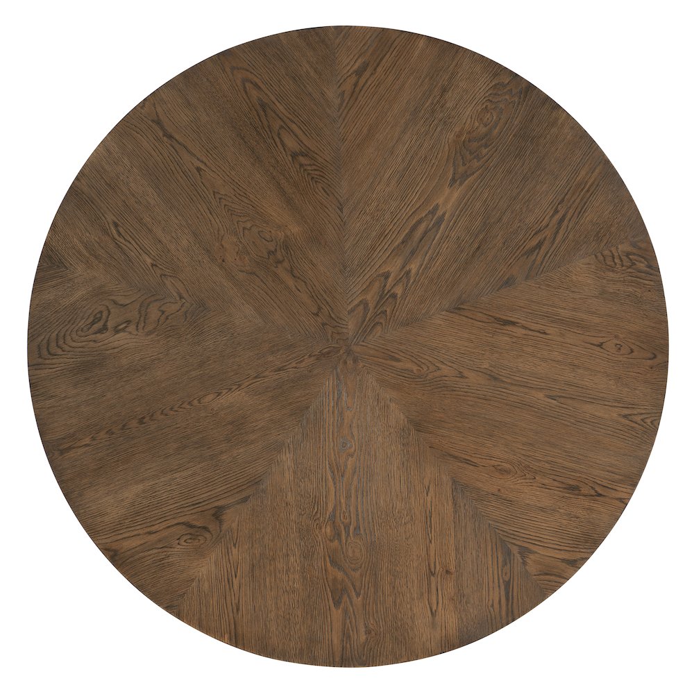 Hooker Furniture Chapman Round Veneers and Metal Cocktail Table in Brown/White