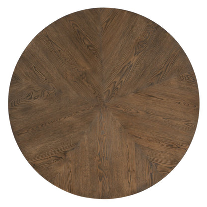 Hooker Furniture Chapman Round Veneers and Metal Cocktail Table in Brown/White