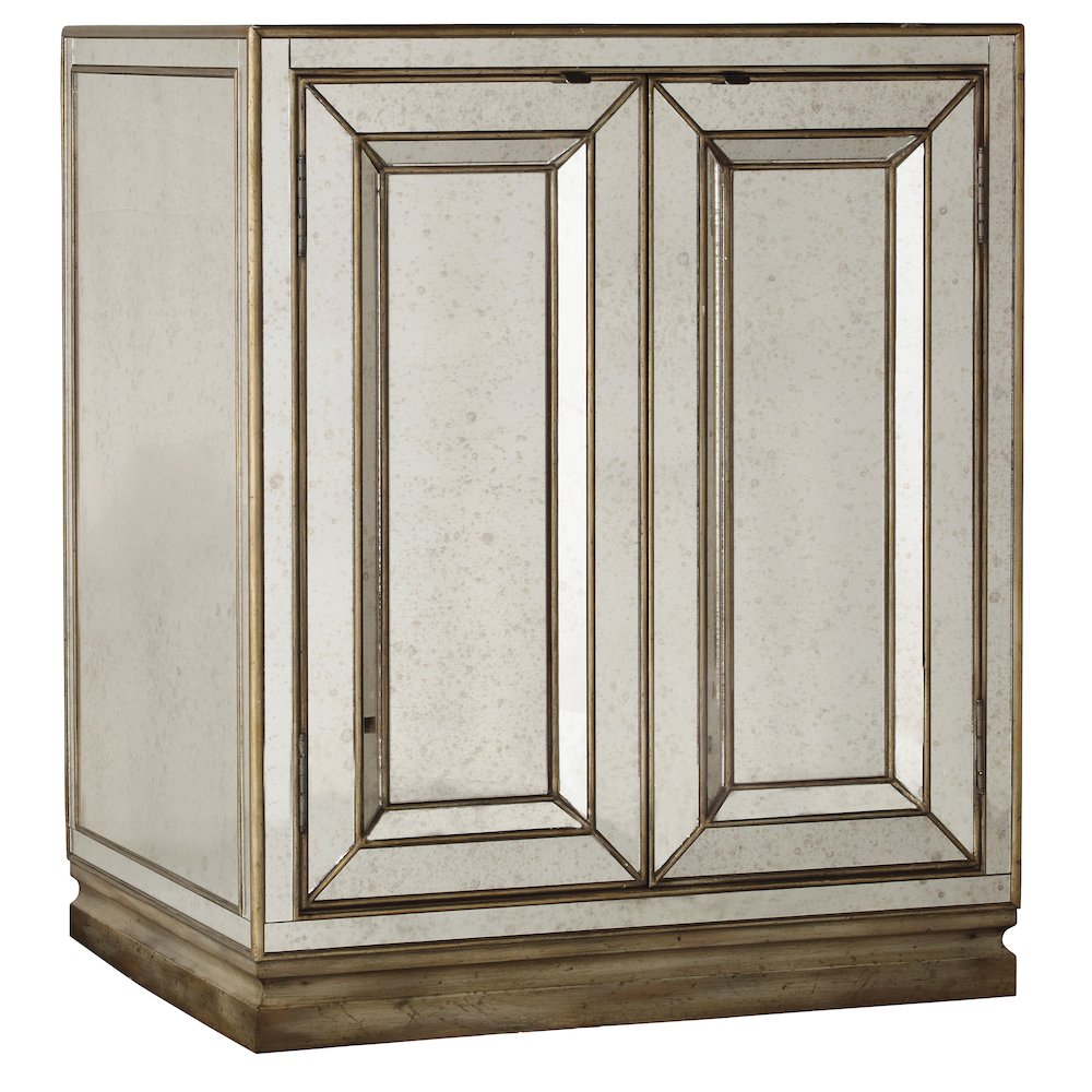 Hooker Furniture Sanctuary Two-Door Mirrored Nightstand in Visage