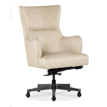 Lazzaro Executive Tilt Leather Swivel Chair in Beige by Hooker Furniture