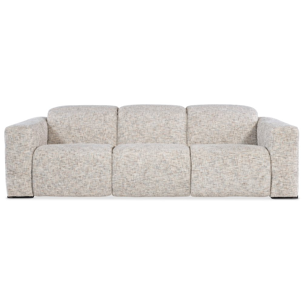 Atlas Power Sofa with Power Headrest with Cream Fabric by Hooker Furnishings