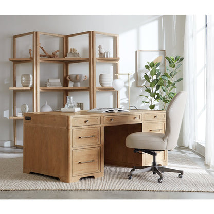 Hooker Furniture Retreat Executive Wood Desk in Beige