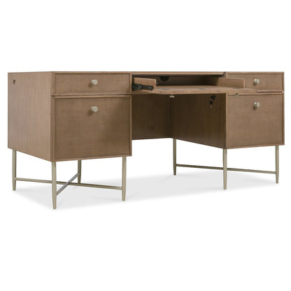 Sonnet Executive Desk in Medium Brown Wood by Hooker Furnishings