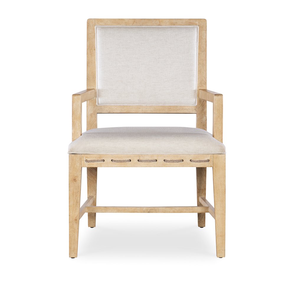 Retreat Cane Back Fabric Upholstered Arm Chair in Beige by Hooker Furniture