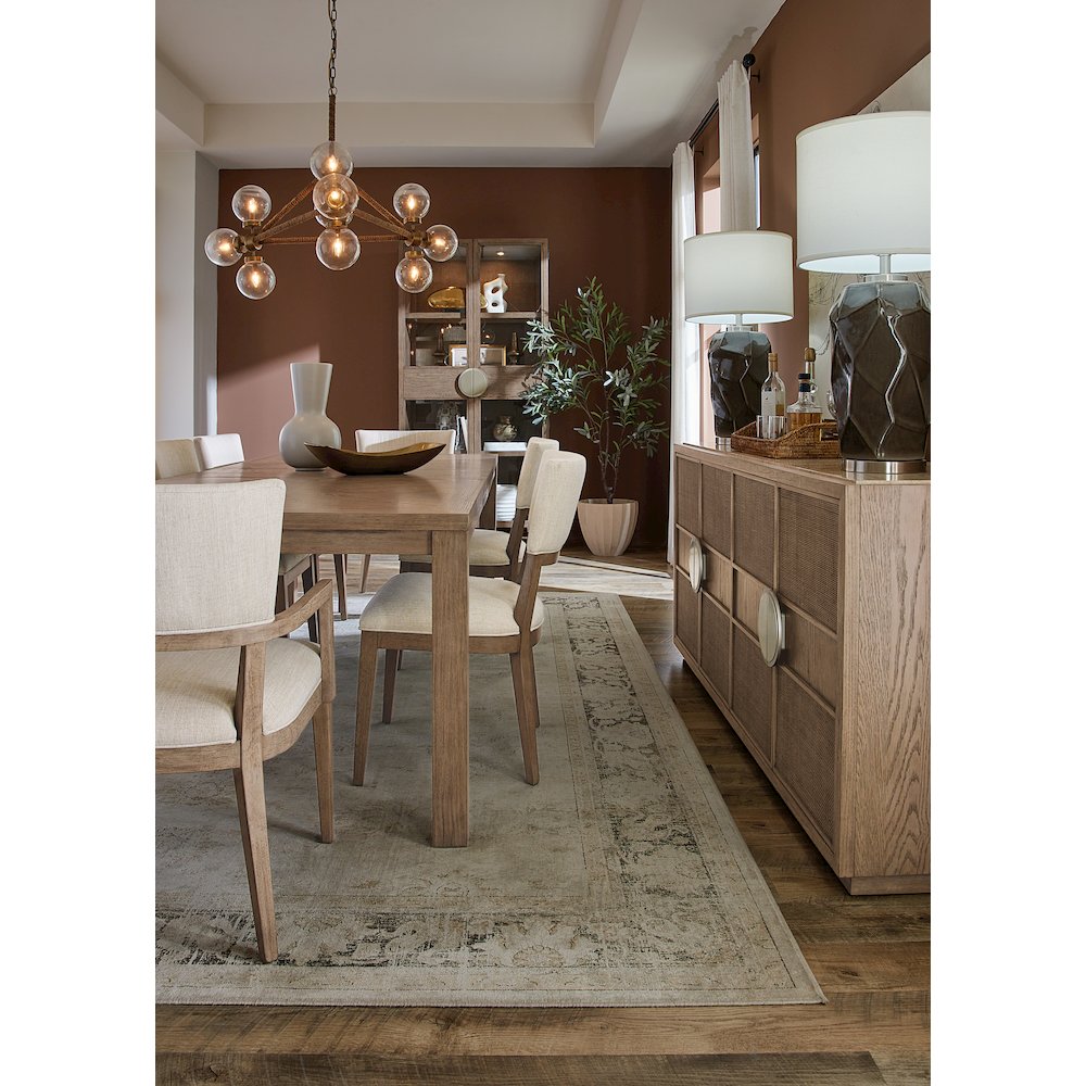 Sonnet Rectangle Dining Table w/ 18" Leaf in Medium Brown Wood by Hooker