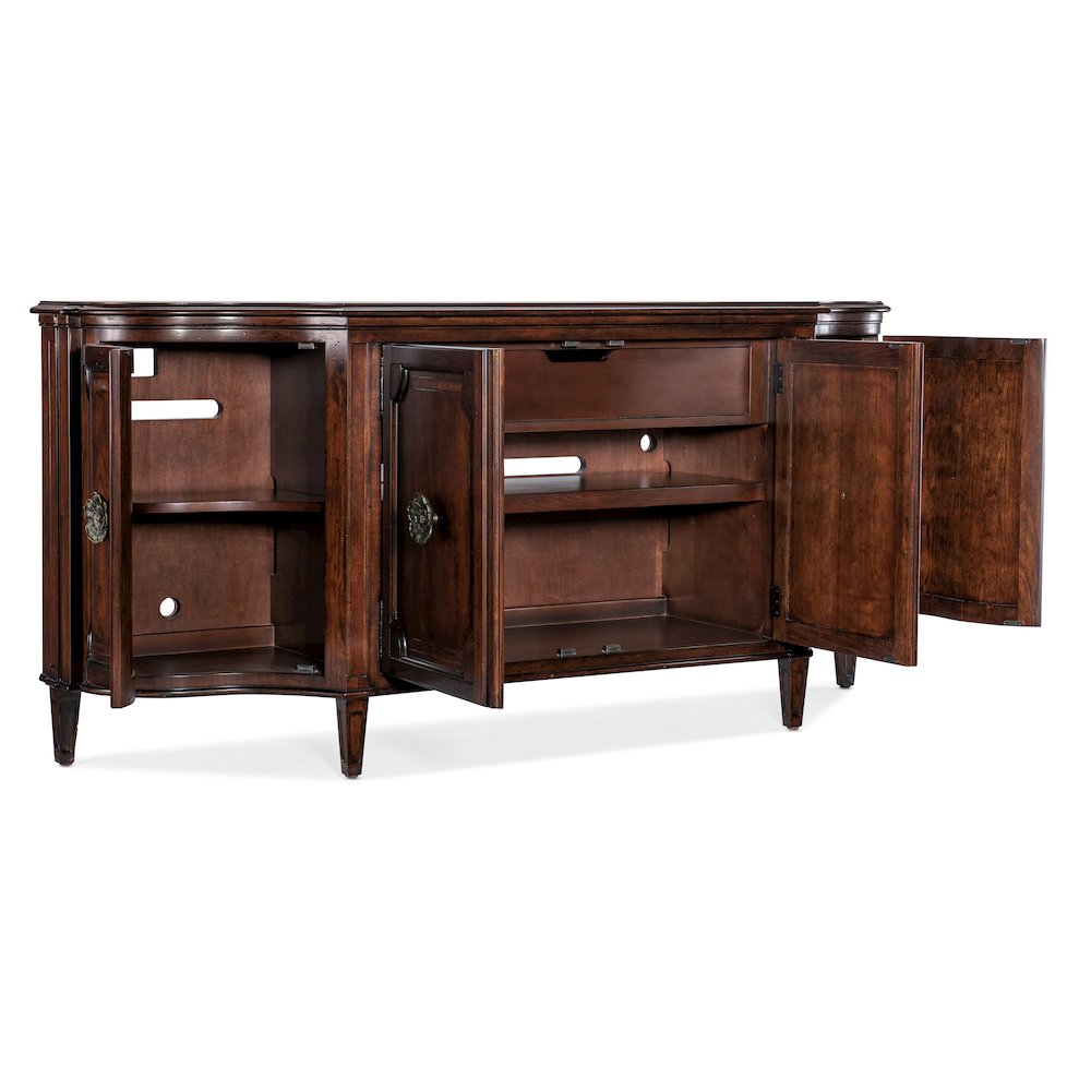 Charleston Four-Door Wood Buffet in Cherry Brown by Hooker Furniture