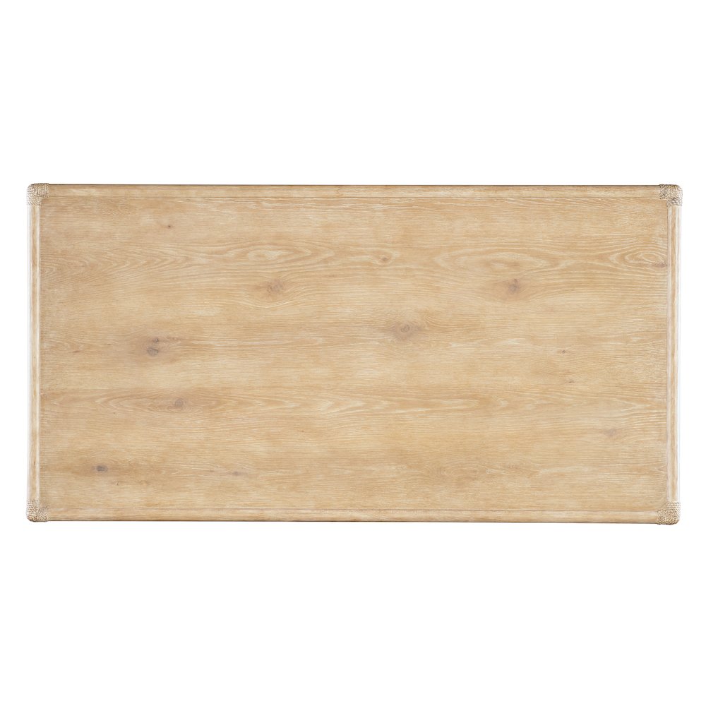 Retreat Pole Rattan Wood Writing Desk in Beige by Hooker Furniture