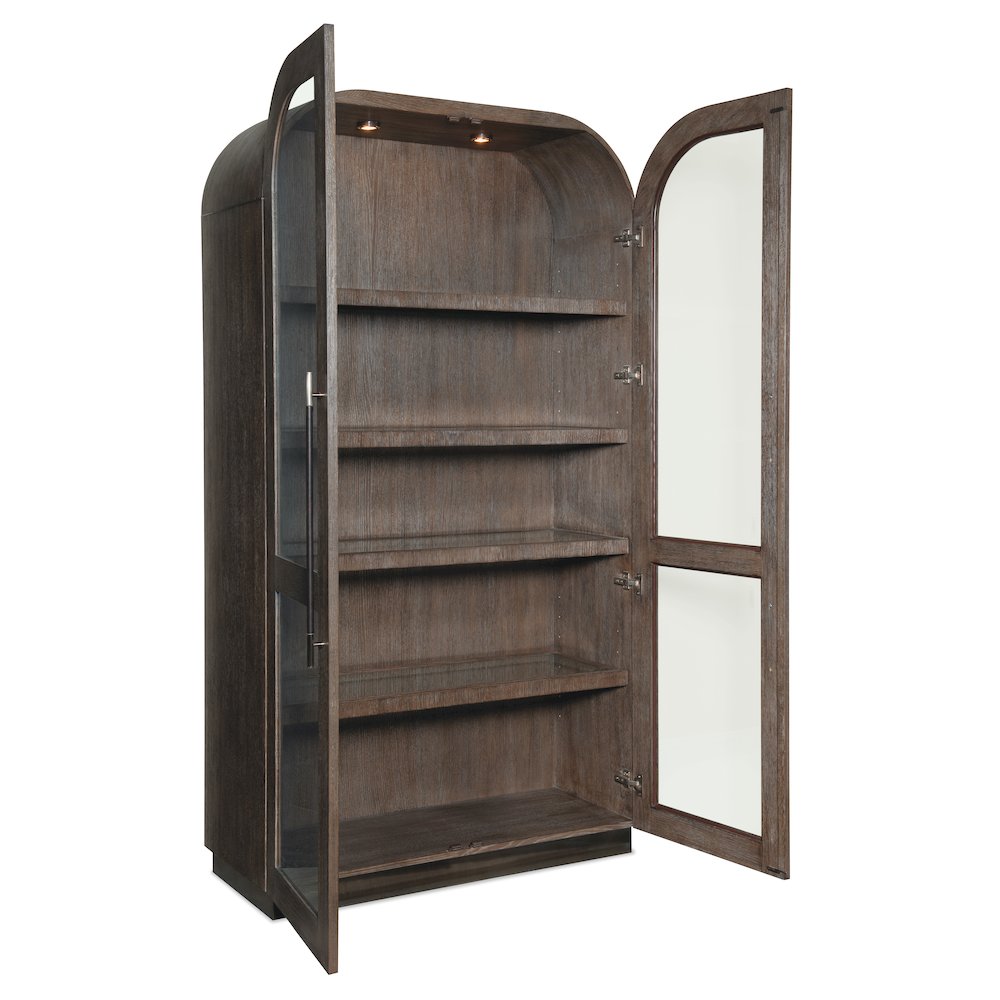 Modern Mood Wood-Framed Display Cabinet in Brown by Hooker Furniture