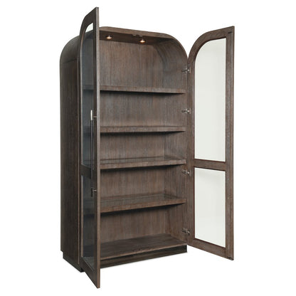 Modern Mood Wood-Framed Display Cabinet in Brown by Hooker Furniture