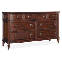 Hooker Furniture Charleston 7-Drawer Wood Dresser in Cherry Brown