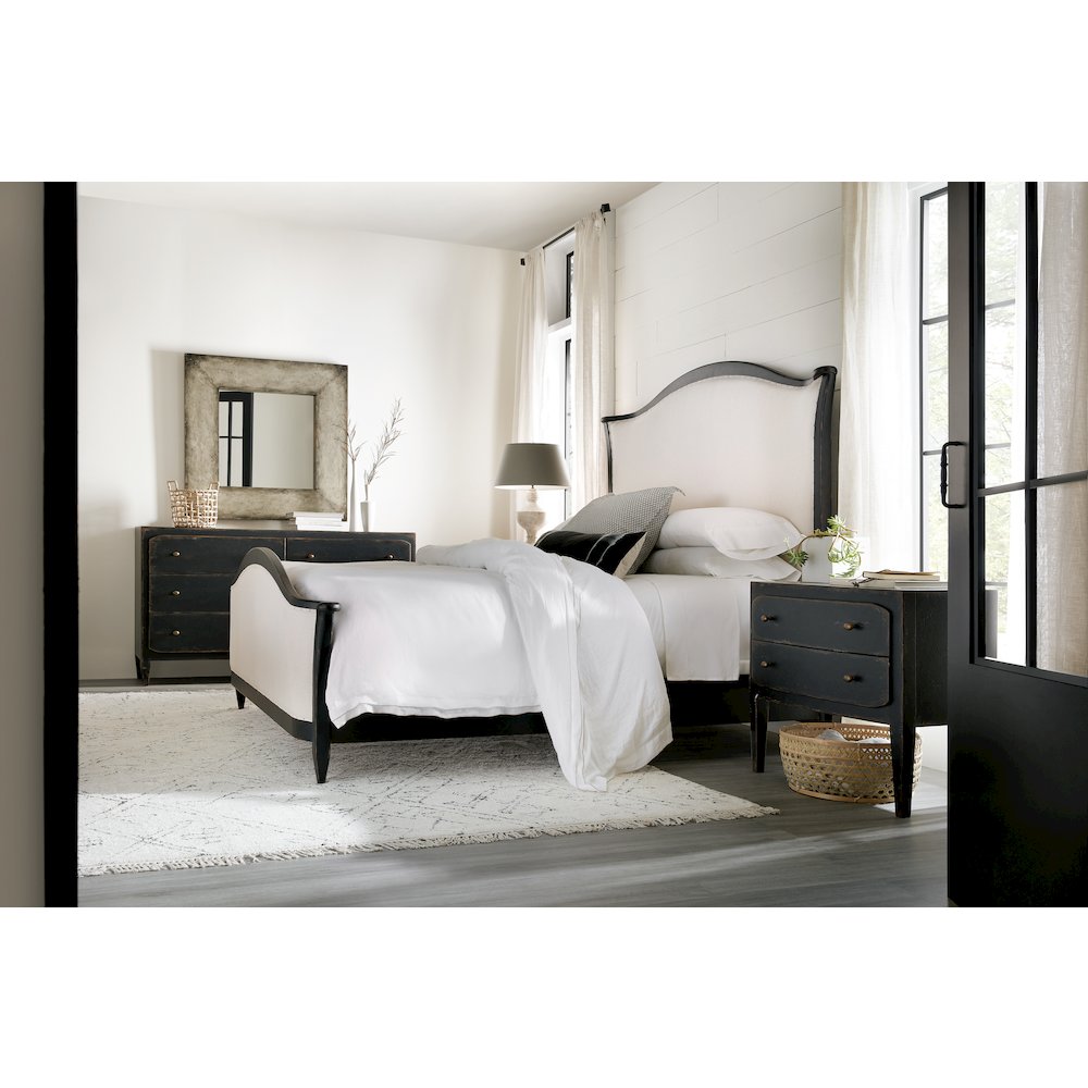 Ciao Bella 6 Drawer Wood Dresser in Distressed Black Finish by Hooker Furniture